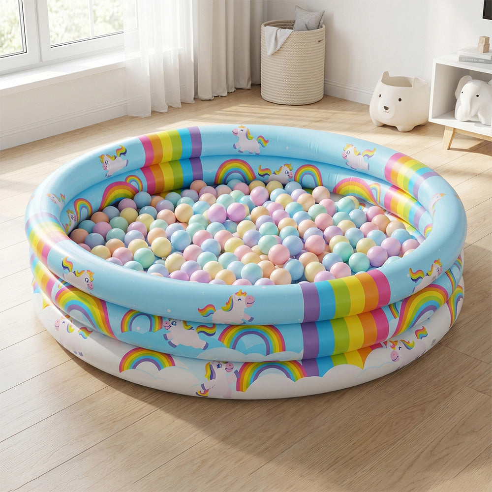 Unisex Aufblasbares Kinder-Schwimmbecken mit Einhorn-Motiv Brehn