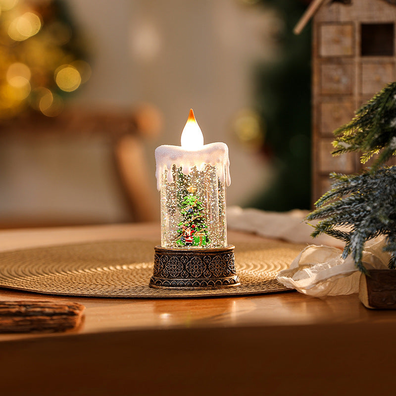 Weihnachtslichte Laterne mit beweglichem Santa-Motiv Brehn