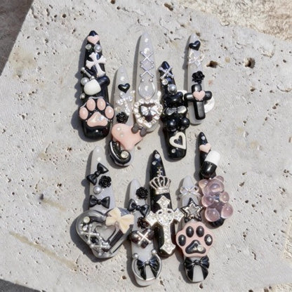 Künstlerisches Gothisches Nagelkunstset