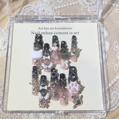 Dekorativer Strass Aufkleber Nagelkunstset