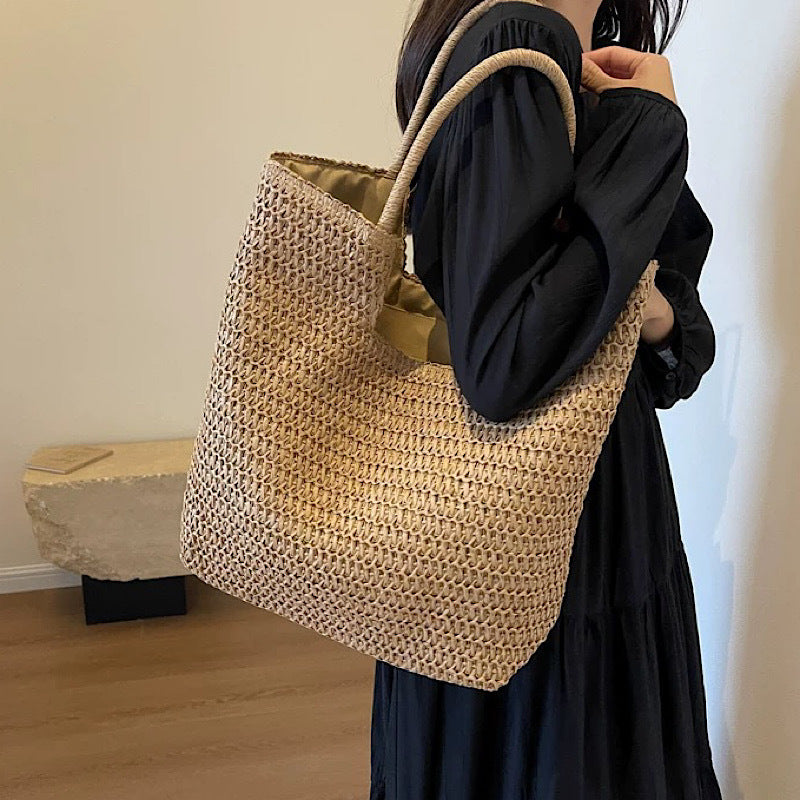 Strukturiertes Makramee Shopper Brehn
