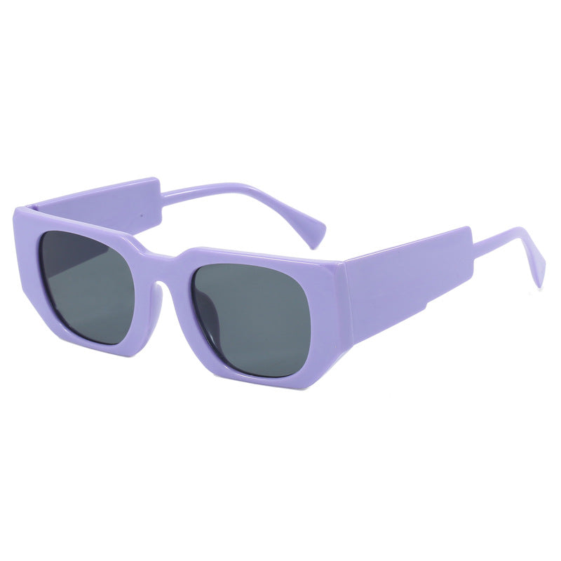Damen geometrische Oversized-Sonnenbrille mit breitem Design Brehn