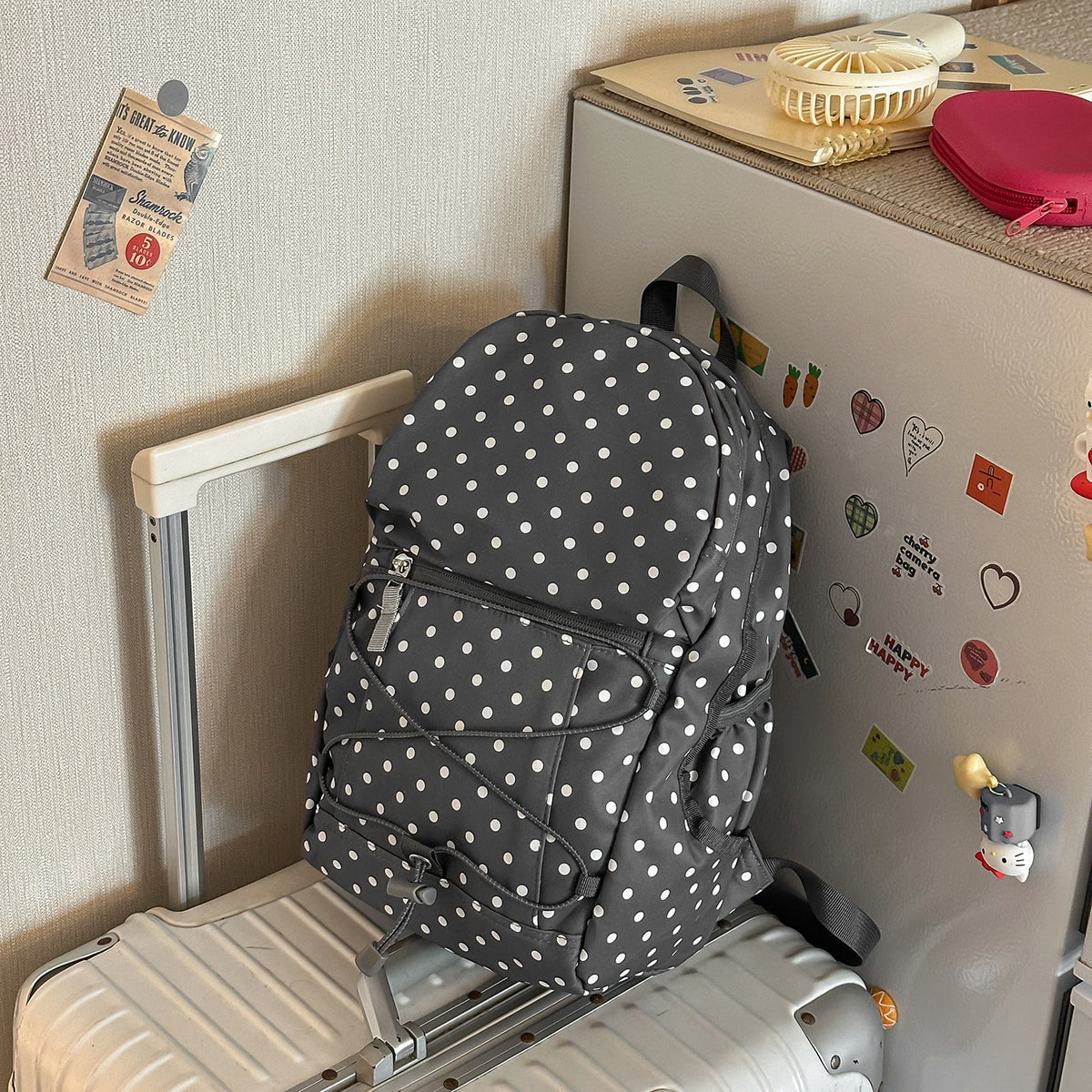 Stylischer Polka-Dots-Rucksack Brehn