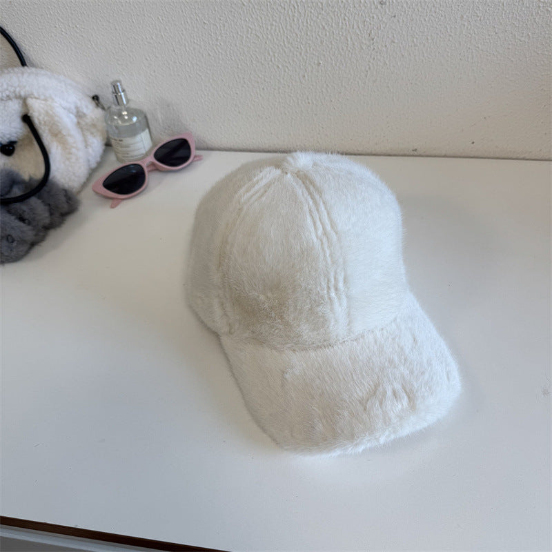 Unisex Plüsch Kunstfell Baseballmütze Brehn