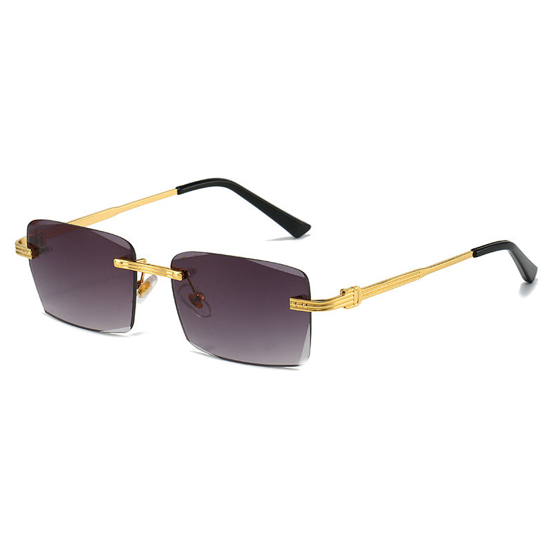 Damen exklusive geometrische Sonnenbrille mit luxuriösen Metallrahmen und polarisierenden Gläsern Brehn