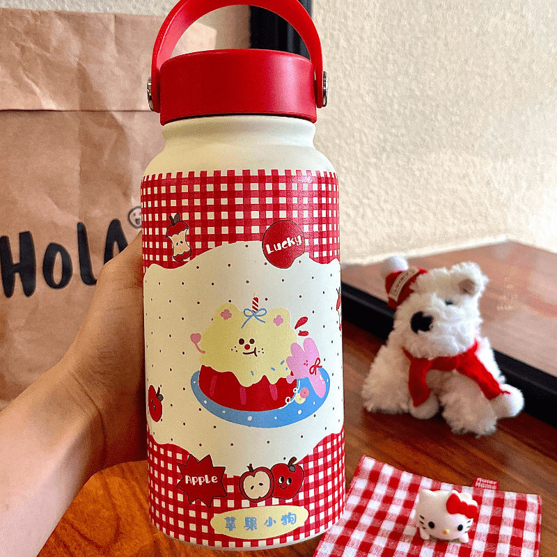 Damen Isolierte Trinkflasche mit süßem Tiermotiv Brehn