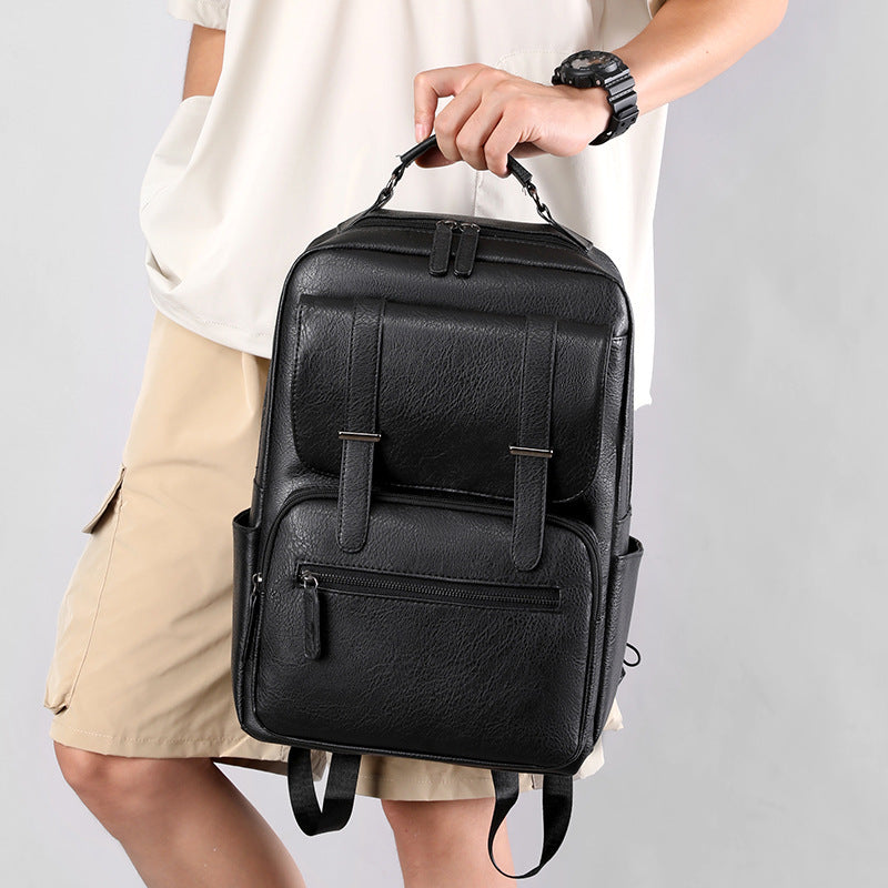 Leder Laptop Rucksack Brehn
