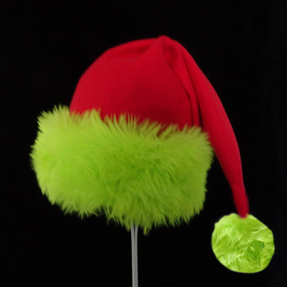 Weihnachtsmütze mit Plüschrand