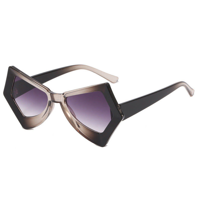 Damen polygonale Sonnenbrille im extravaganten Design Brehn