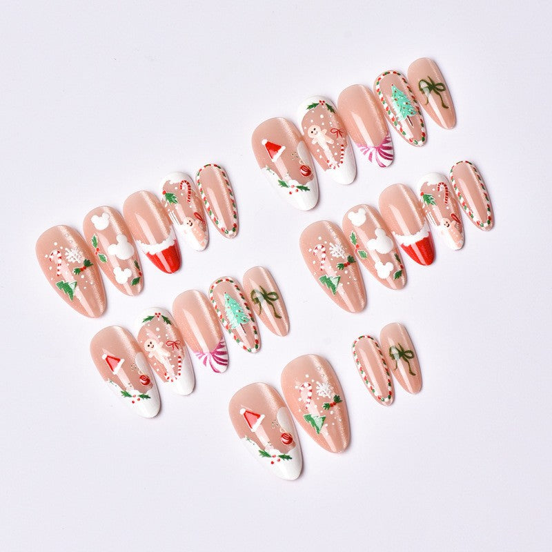 Kunstnagelset mit festlichen Weihnachtsmotiven und eleganten Designs Brehn