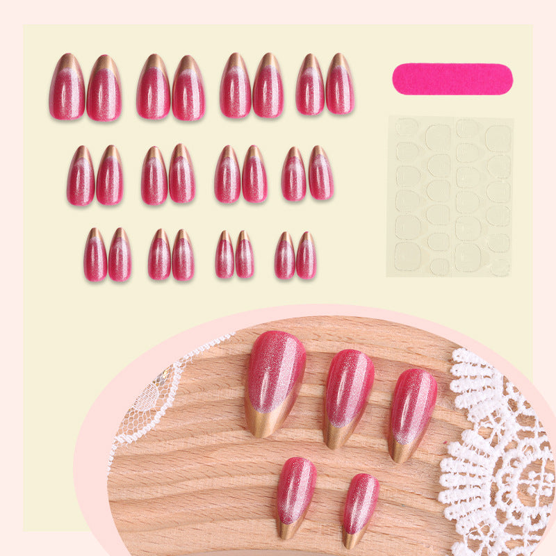 Elegante Stiletto Press-On Nail Art Set mit schimmerndem Gloss-Finish Brehn