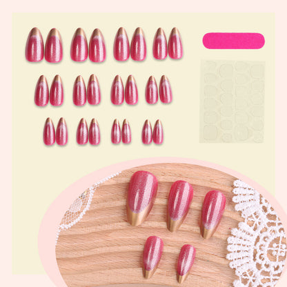 Elegante Stiletto Press-On Nail Art Set mit schimmerndem Gloss-Finish Brehn