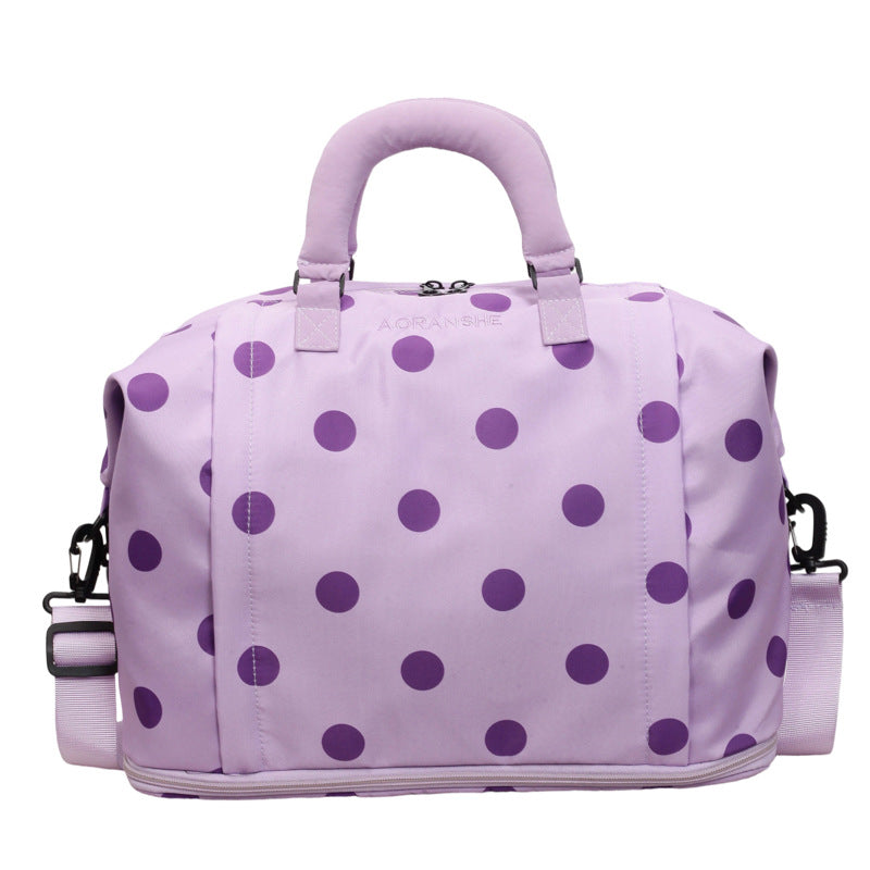 Stylische gepunktete Reisetasche