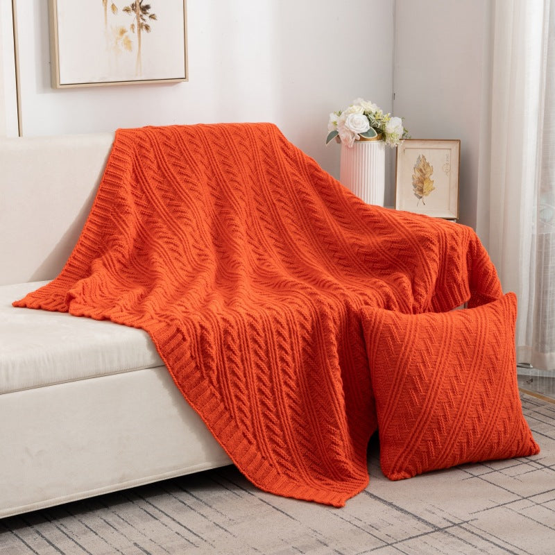 Luxuriöse strukturierten Strickdecke