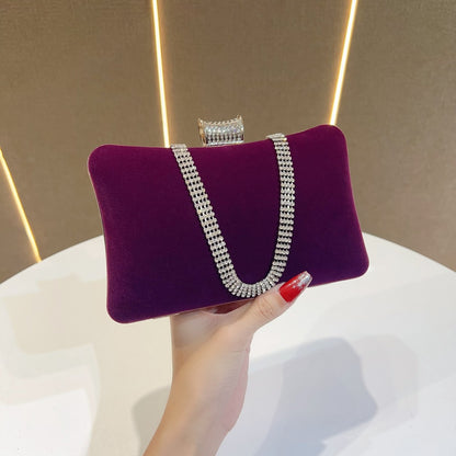 Luxuriöse Samt Abendhandtasche