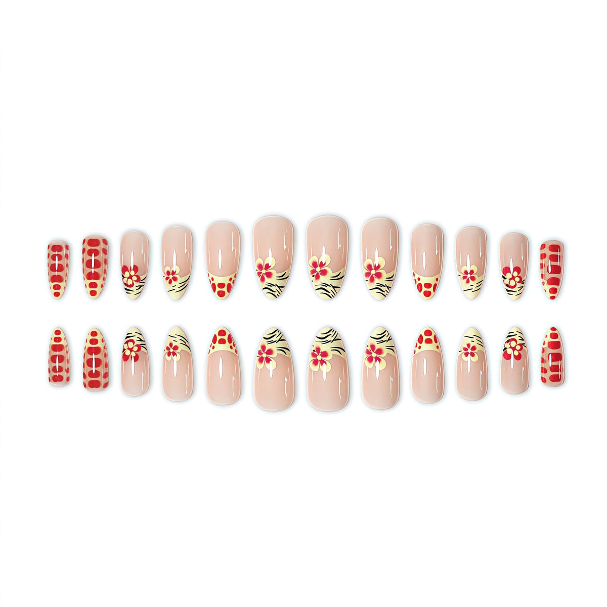 Floral Nail Art Press-On Set Brehn