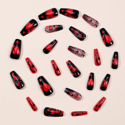 Herz-Muster 3D Nagelkunst Verlängerungen Brehn