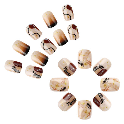 Künstlerisches Press-On Nail Art Set Brehn
