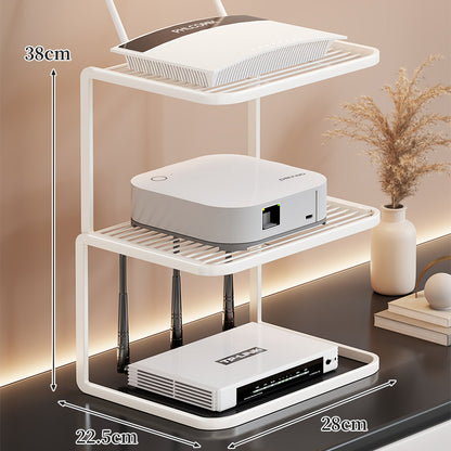 Belüfteter Desktop-Router- und Modemständer-Organizer