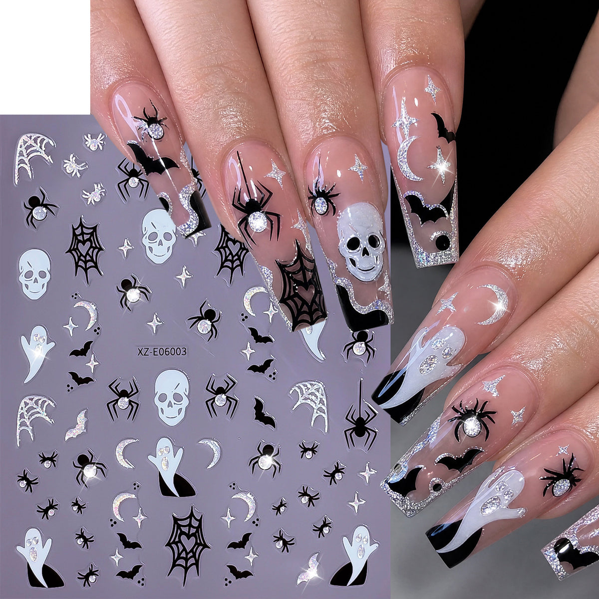 Halloween-Themen Nagelkunst Aufkleber Set  1791507032