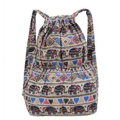 Schnürrzug Elefanten Druck Rucksack Brehn