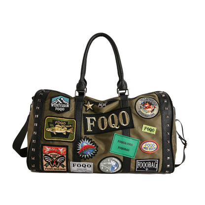Stylische Patchwork Wochenend-Duffle Bag Brehn