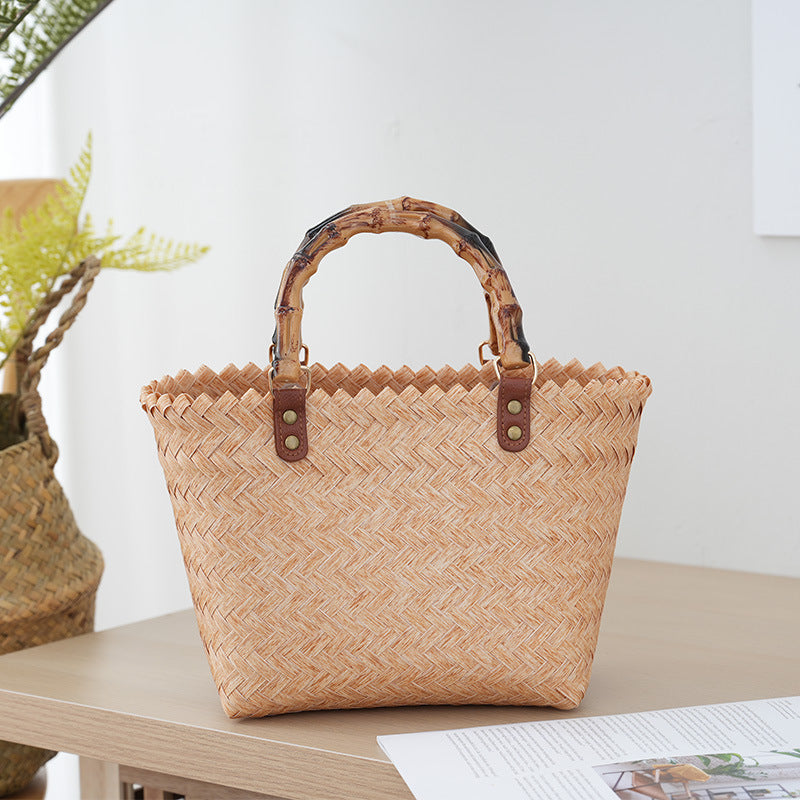 Handtasche Aus Geflochtenem Bast Brehn