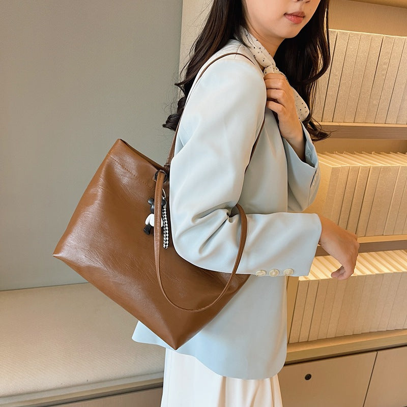 Chic Faux Leather Tote Bag Brehn