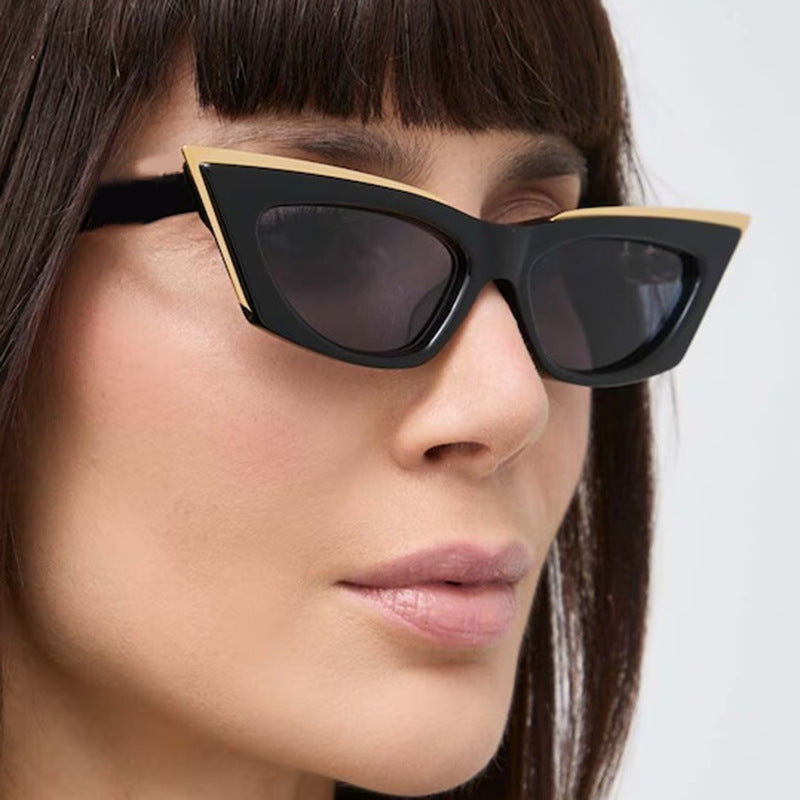 Damen extravagante Cat-Eye Sonnenbrille Brehn