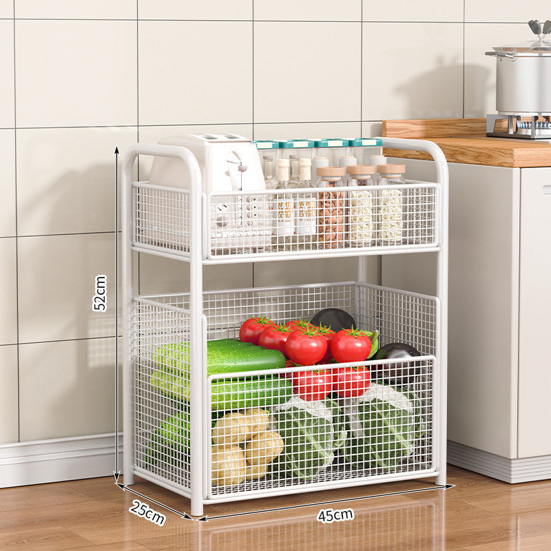 Rolling Kitchen Storage Cart mit Netzkorb Brehn