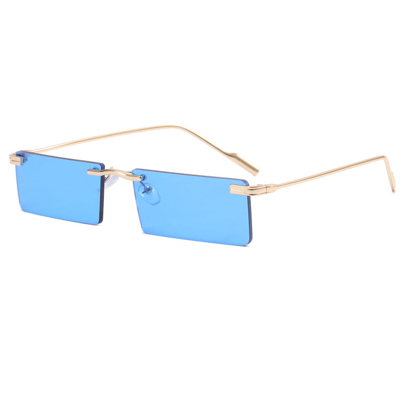 Damen Modische Rechteck-Sonnenbrille mit elegantem Metallrahmen Brehn