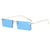 Damen Modische Rechteck-Sonnenbrille mit elegantem Metallrahmen Brehn