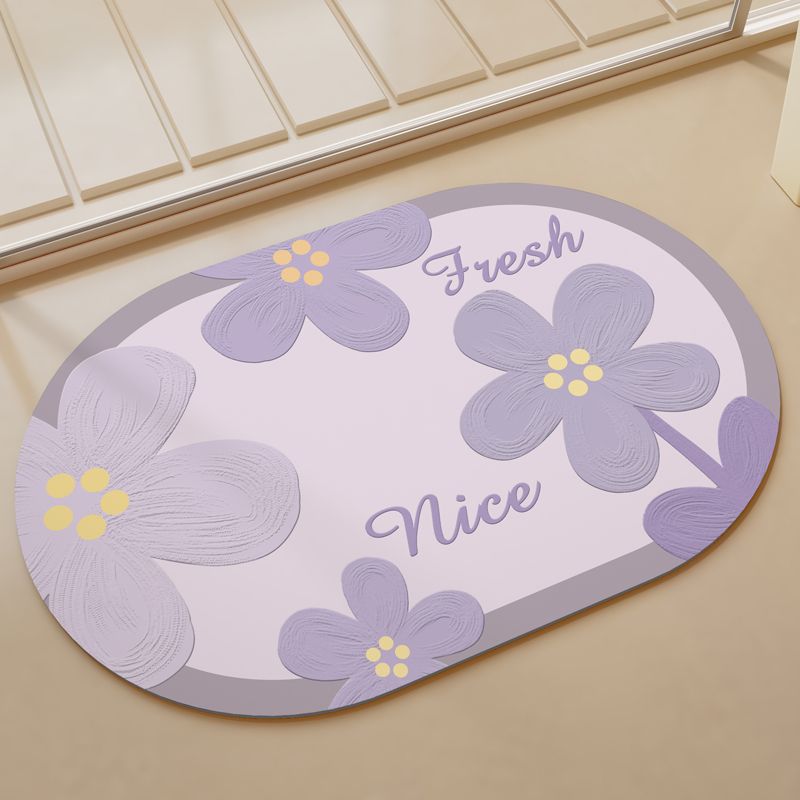 Charmante Blumen Willkommensmatte Brehn