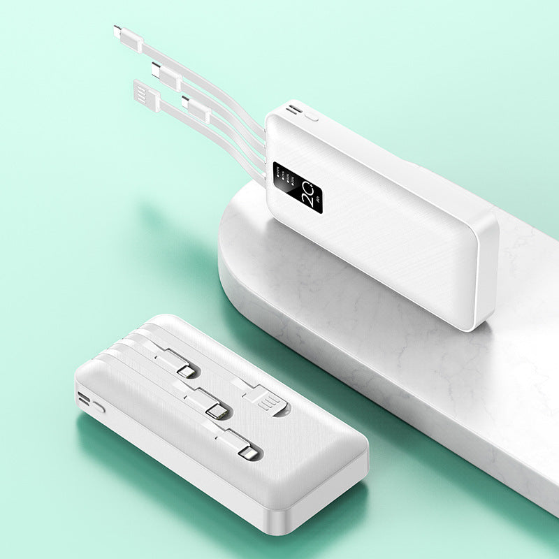 Leistungsstarke Powerbank mit integriertem Multikabel Brehn