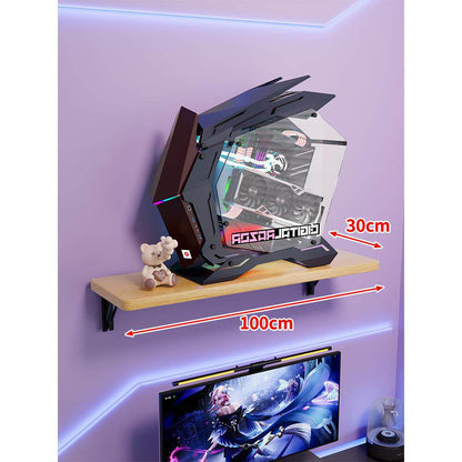 Wandmontage-Schwimmregal für Mid-Tower-Gaming-PC mit verstärkten Halterungen