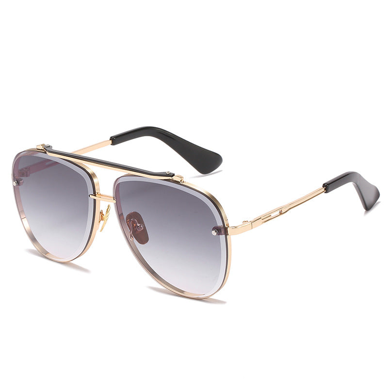 Damen Oversized Piloten-Sonnenbrille mit verstellbaren Nasenpolstern und hochwertigem Metallrahmen Brehn