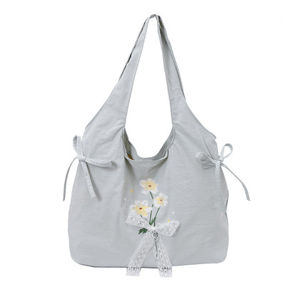 Blumenbestickte Schulter-Tote-Bag
