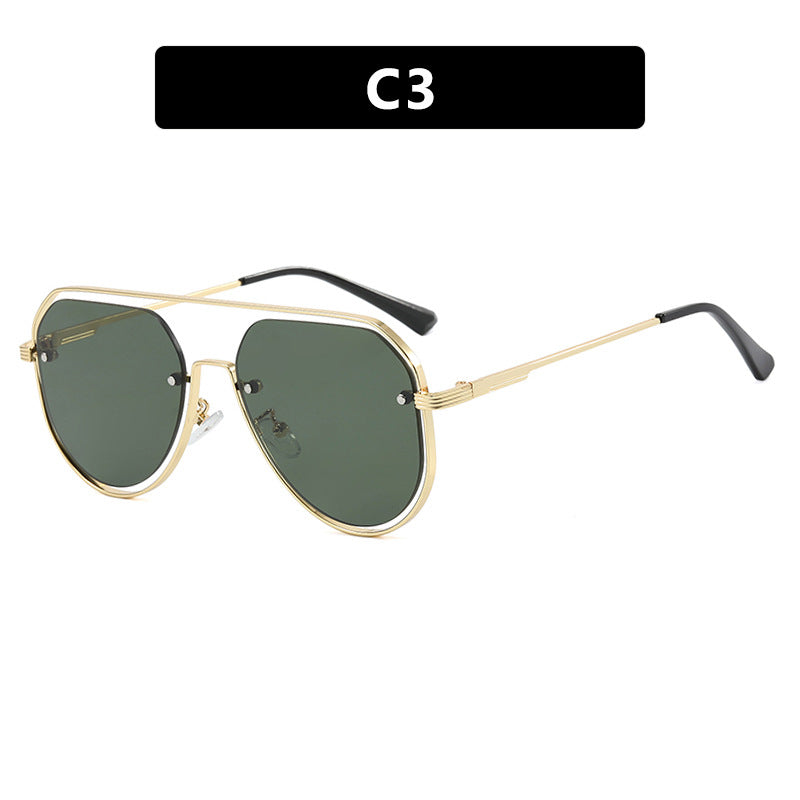 Damen stylische Piloten-Sonnenbrille mit innovativem Design und UV-Schutz Brehn