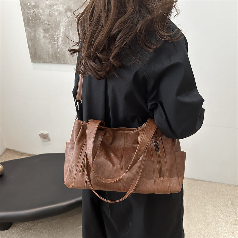 Funktionale Leder Schultertasche