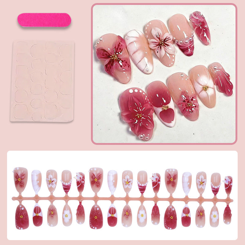Kunstnagelset mit floralen Mustern Brehn