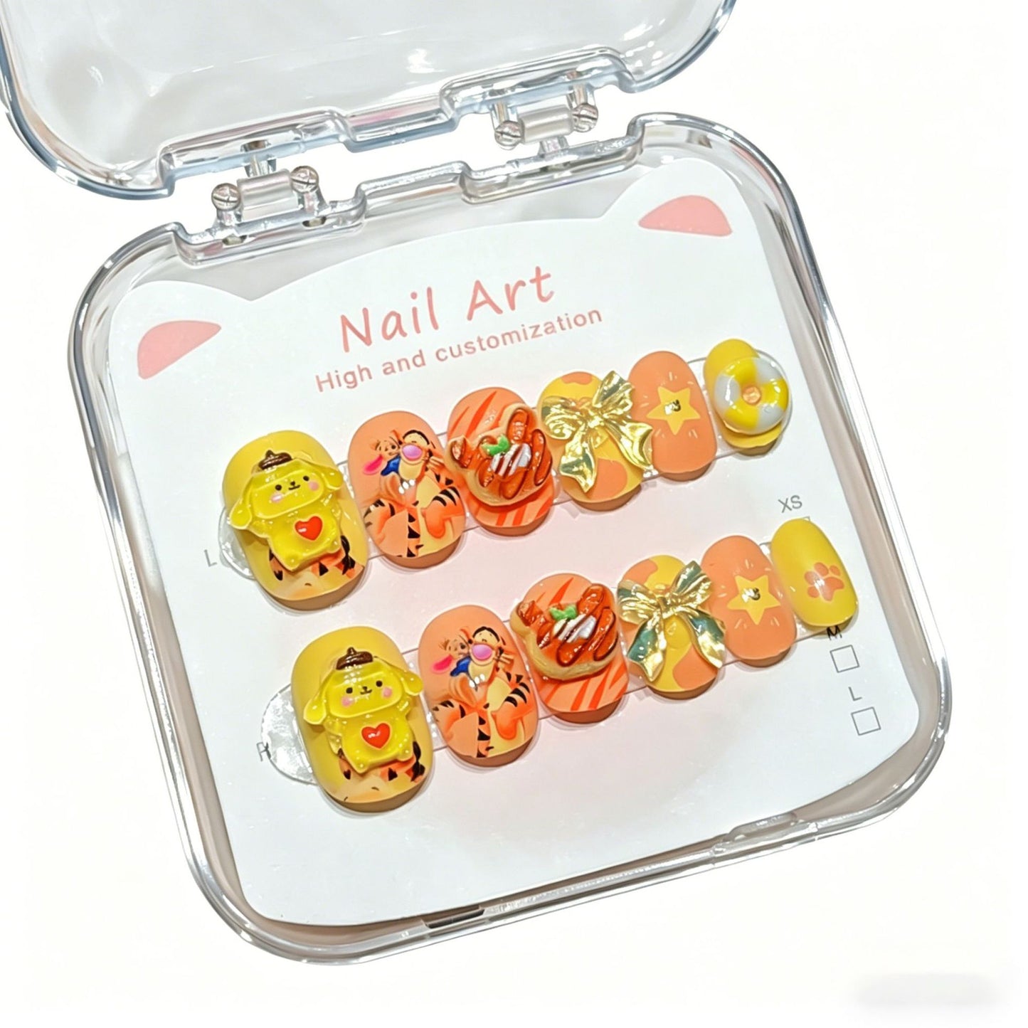 Benutzerdefiniertes cartoon-inspiriertes press-on Nagelkunst-Set Brehn