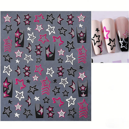 Dekorative Stern Nagelkunst Nagelaufkleber
