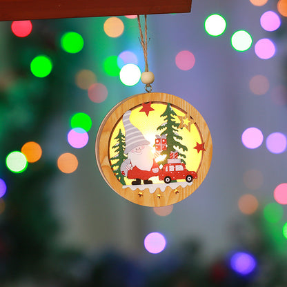 Dekorativer Holzstern mit Weihnachtsmotiv Brehn