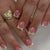 Elegante Florale Acryl Press-On Nägel Brehn