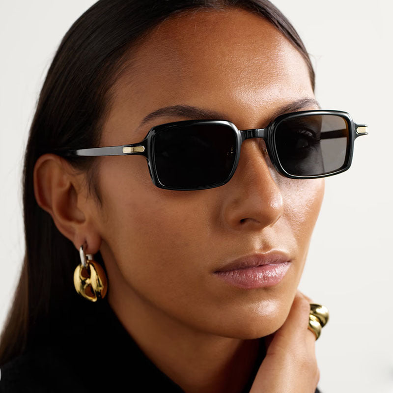 Damen quadratische Sonnenbrille mit schützendem UV-Filter und robustem Rahmen Brehn