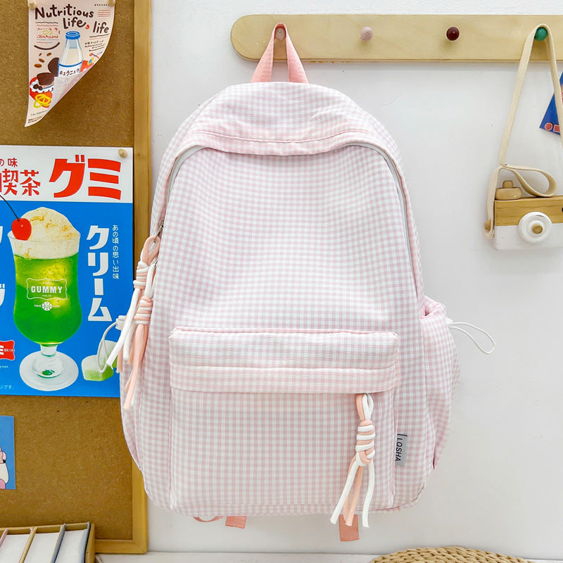 Trendige Karomuster-Rucksack