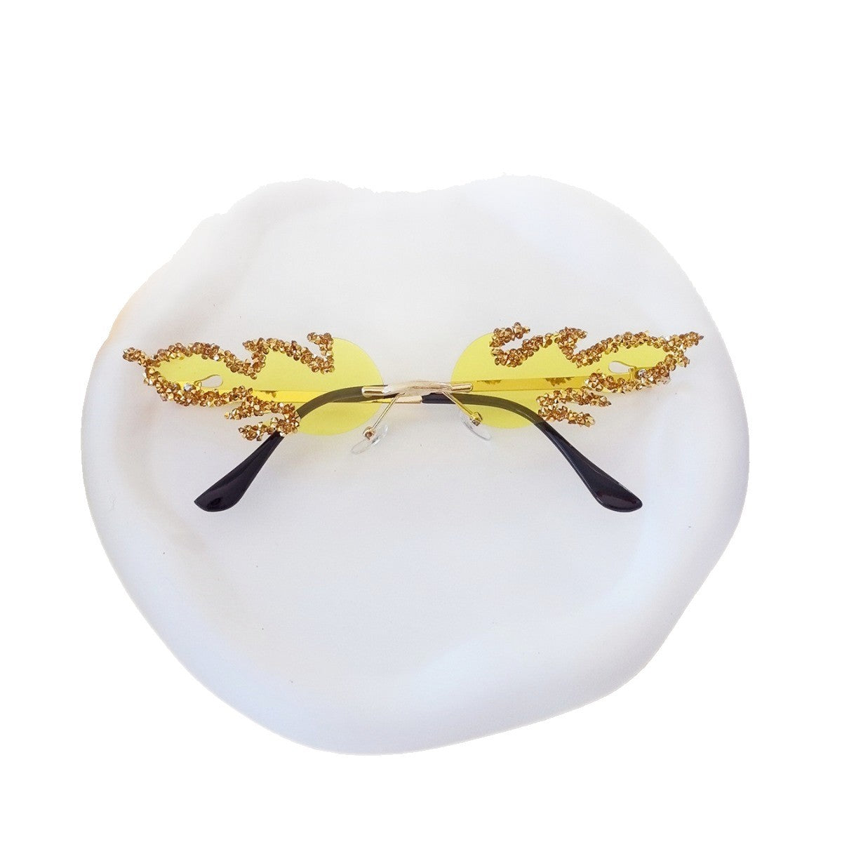 Damen extravagante Design-Sonnenbrille mit funkelnden Verzierungen Brehn
