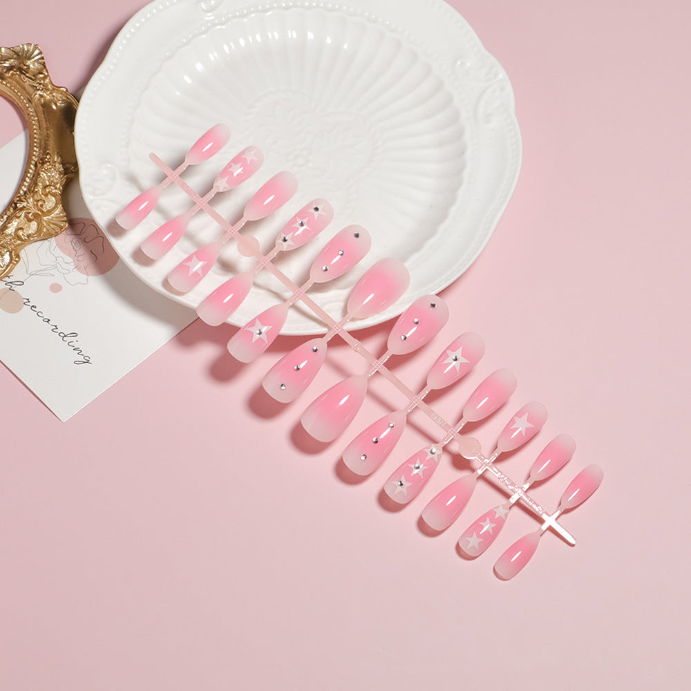Elegantes florales Akzent Press-On Nagelset Brehn