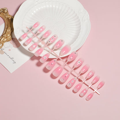 Elegantes florales Akzent Press-On Nagelset Brehn