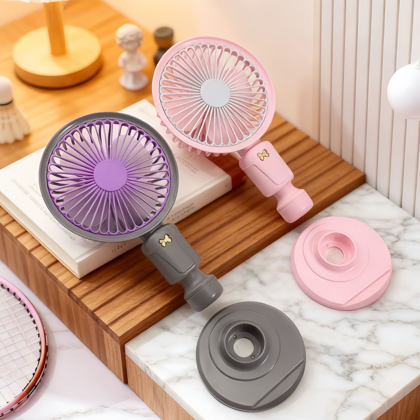 Damen Mini Schreibtischventilator mit flexiblem Neigungswinkel Brehn